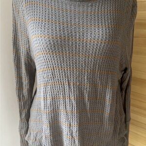 We The Free Women's Waffleknit Turtleneck Mauve Sweater Size S